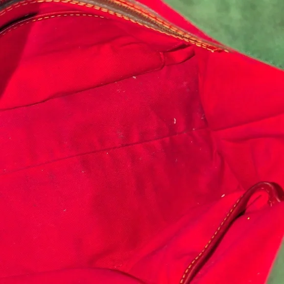 Dooney & Bourke Florentine Red Leather Satchel Handbag
